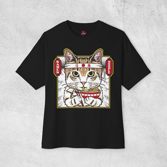 Cat Ramen Oversized T-Shirt