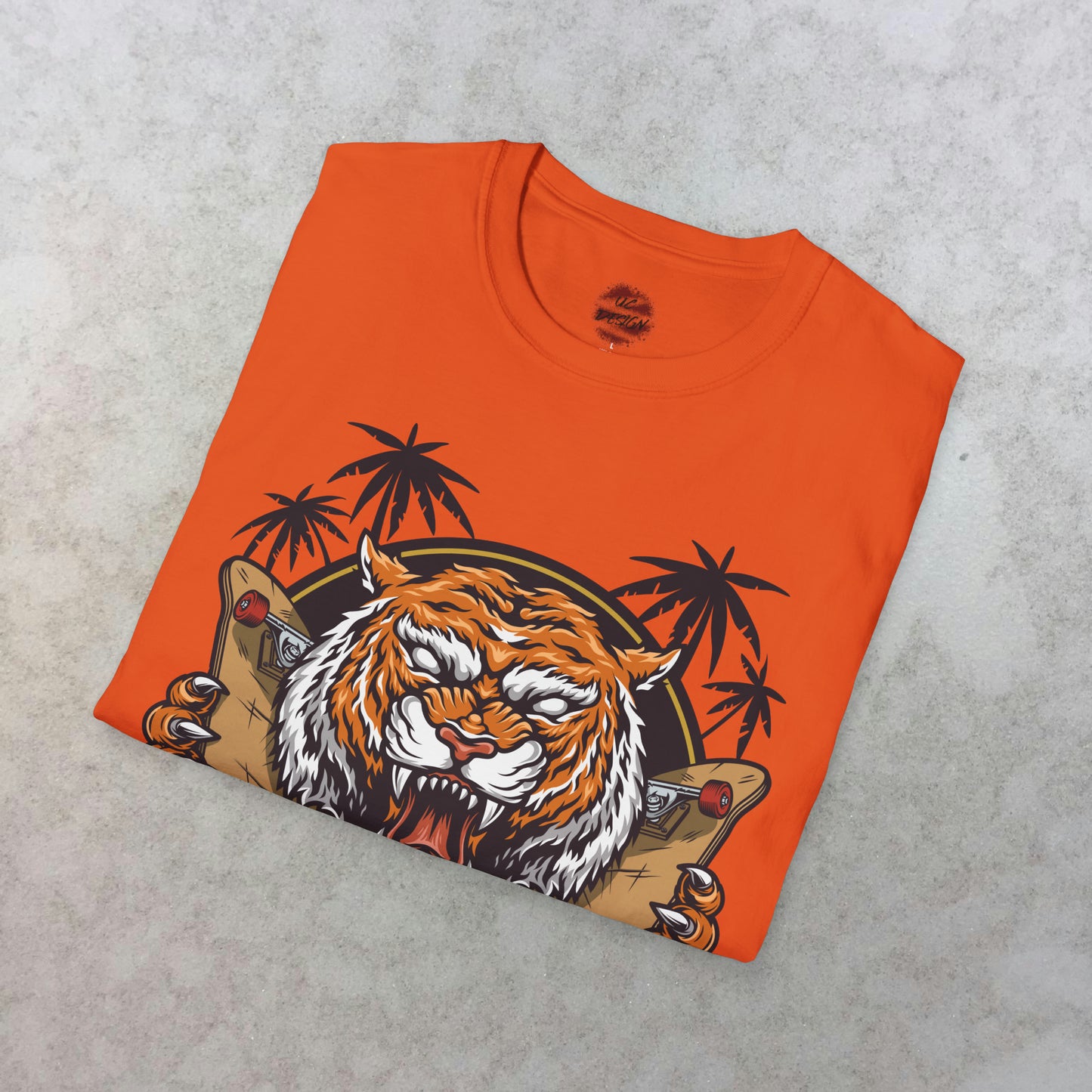 California Roar: The Skateboarding Tiger T-Shirt