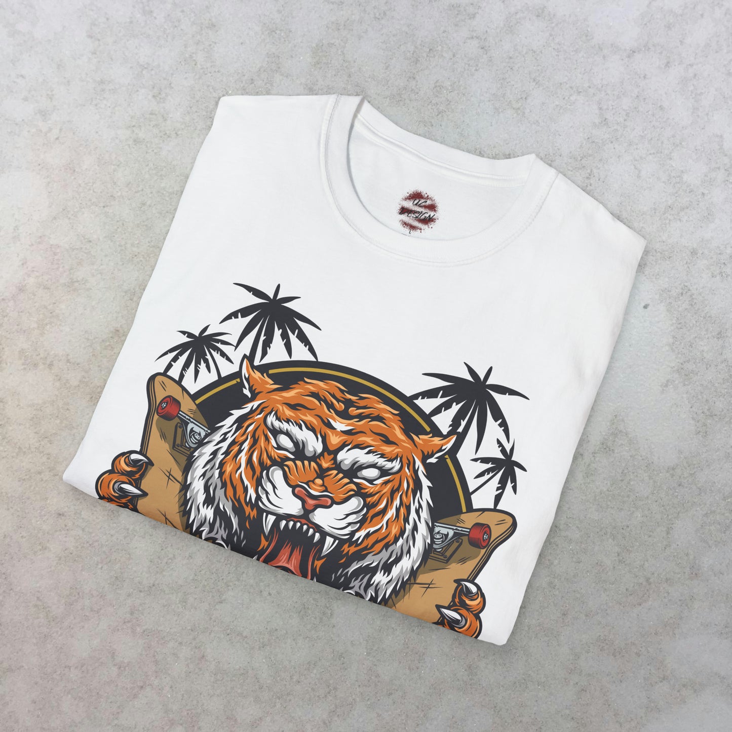 California Roar: The Skateboarding Tiger T-Shirt