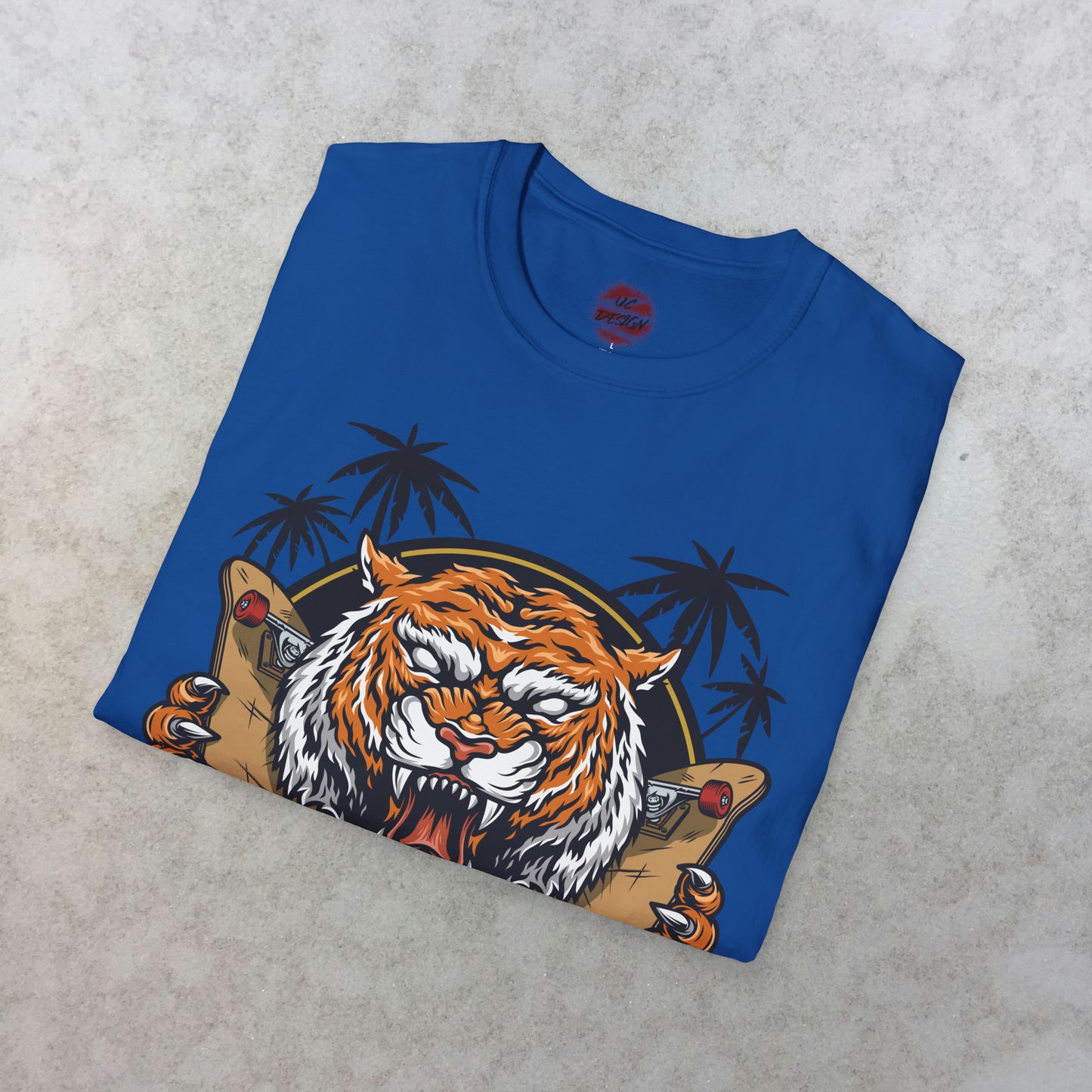 California Roar: The Skateboarding Tiger T-Shirt