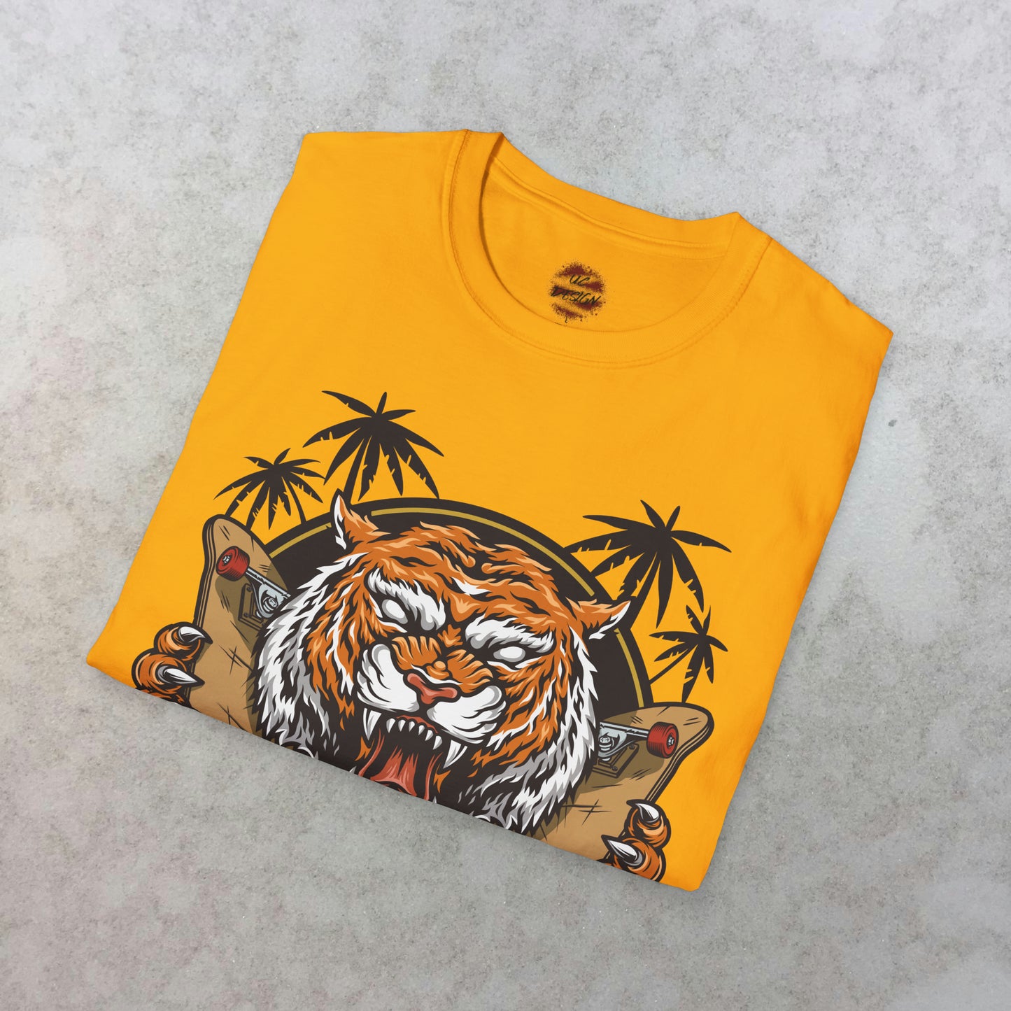 California Roar: The Skateboarding Tiger T-Shirt