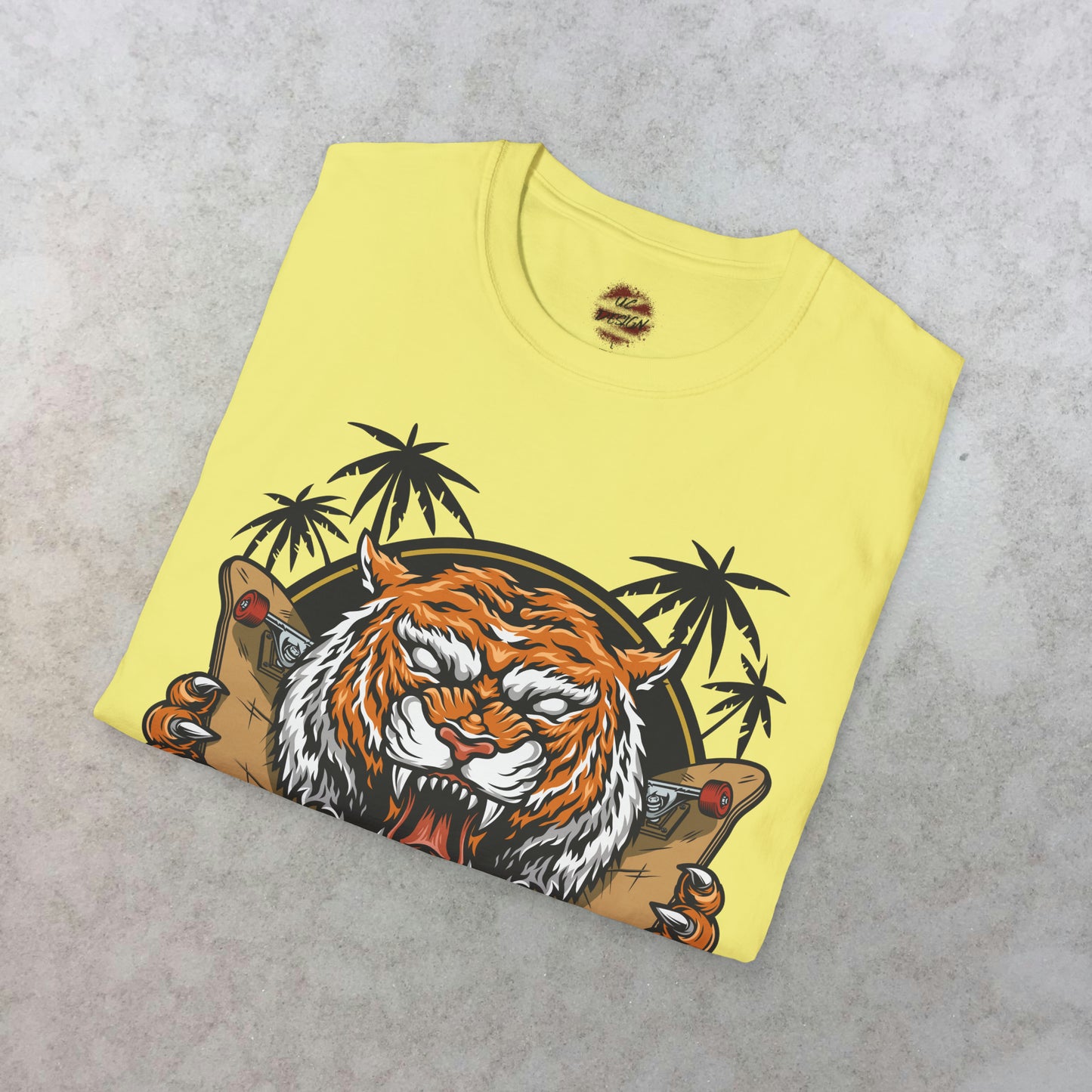 California Roar: The Skateboarding Tiger T-Shirt