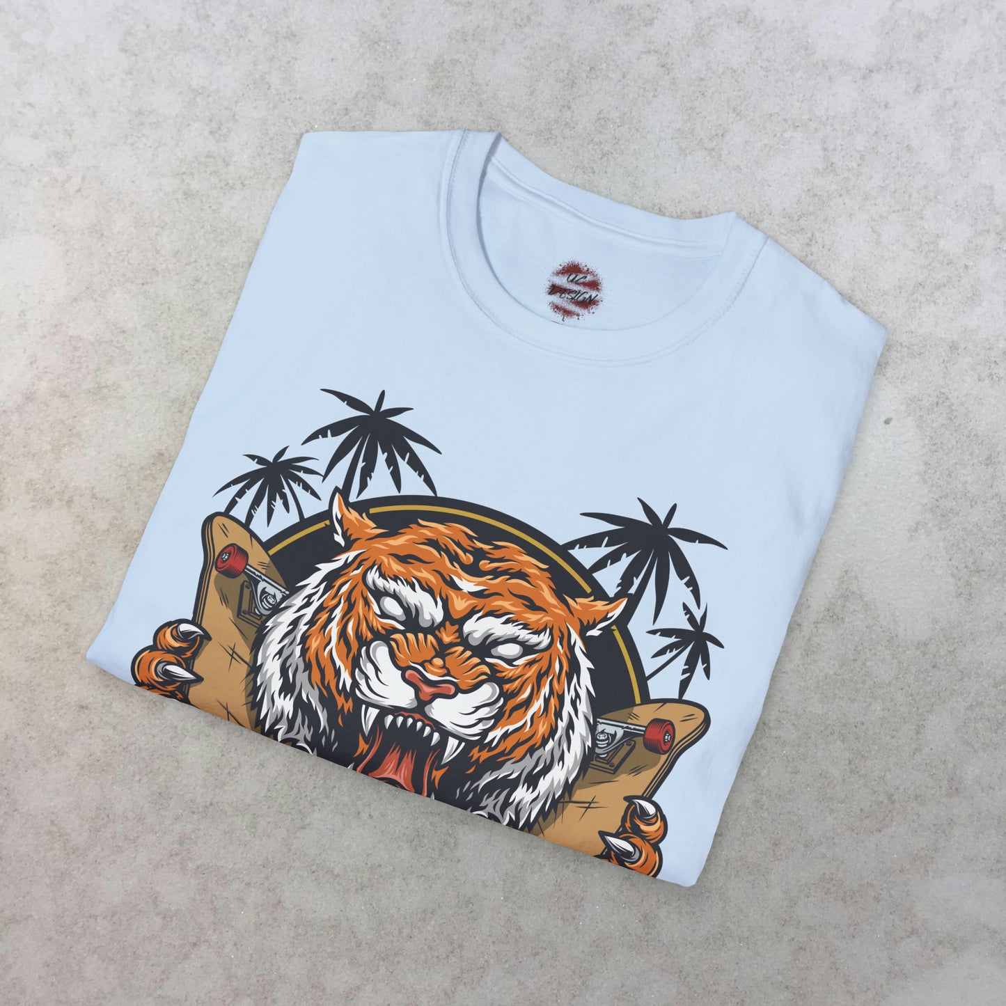 California Roar: The Skateboarding Tiger T-Shirt