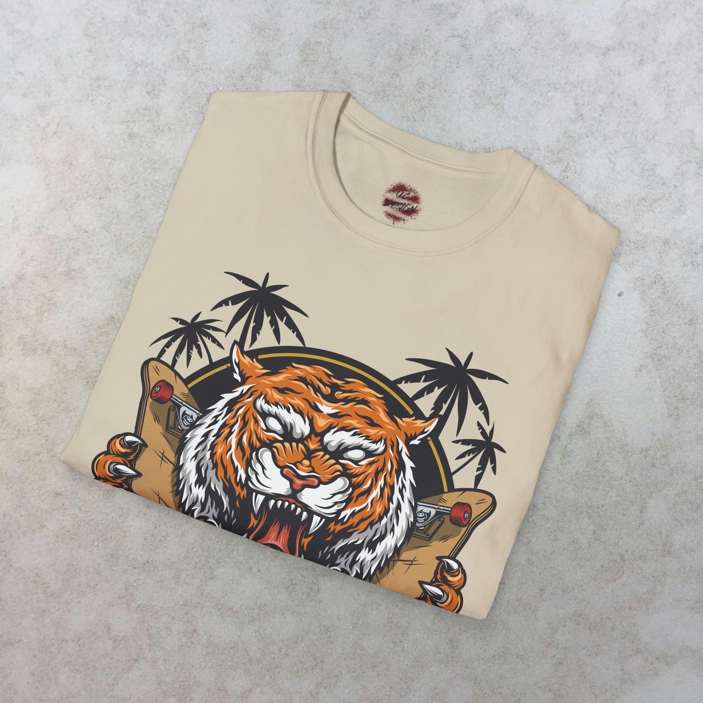 California Roar: The Skateboarding Tiger T-Shirt