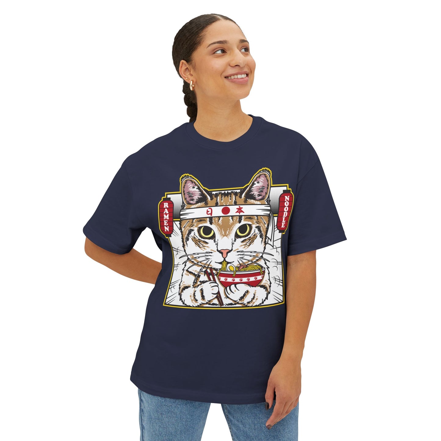 Cat Ramen Oversized T-Shirt