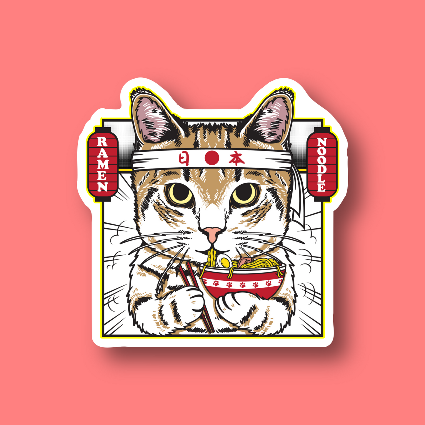 Cat Ramen Sticker