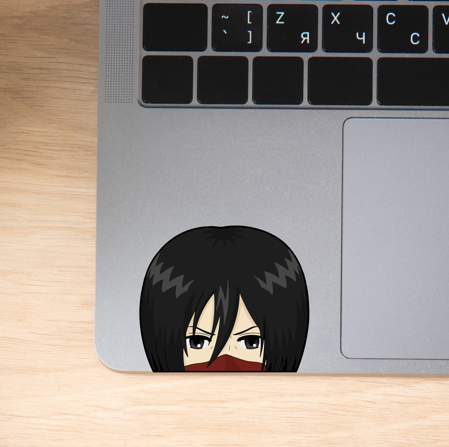 Mikasa Ackerman Peeker Sticker